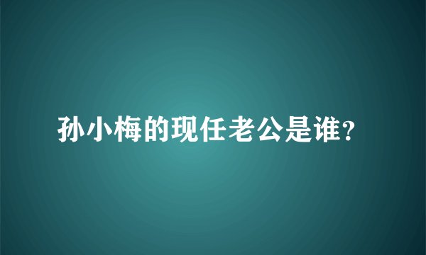 孙小梅的现任老公是谁？