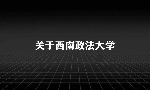 关于西南政法大学