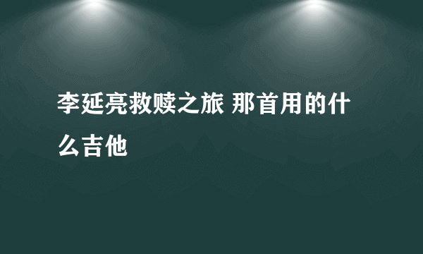 李延亮救赎之旅 那首用的什么吉他