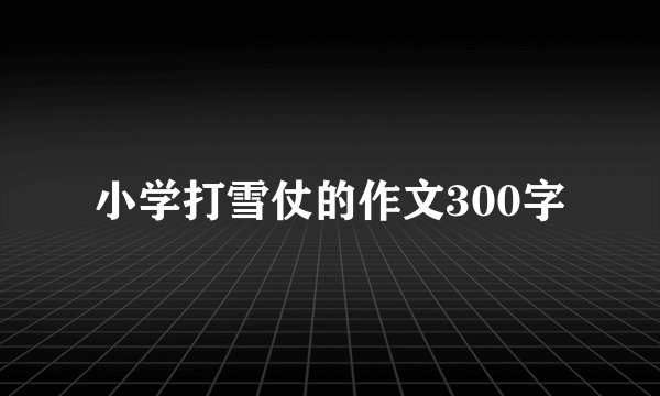 小学打雪仗的作文300字