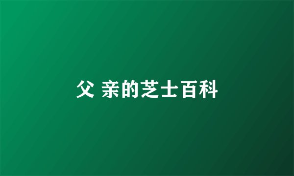 父 亲的芝士百科