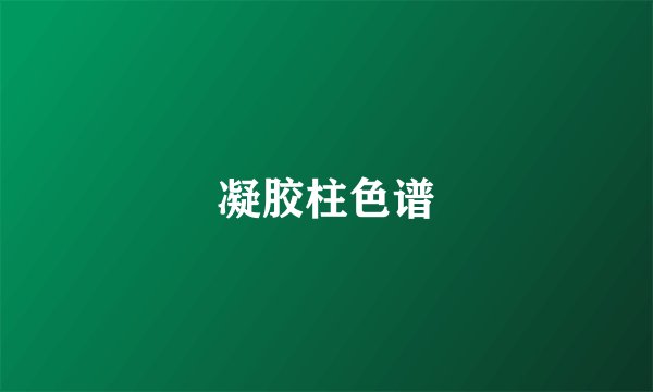 凝胶柱色谱