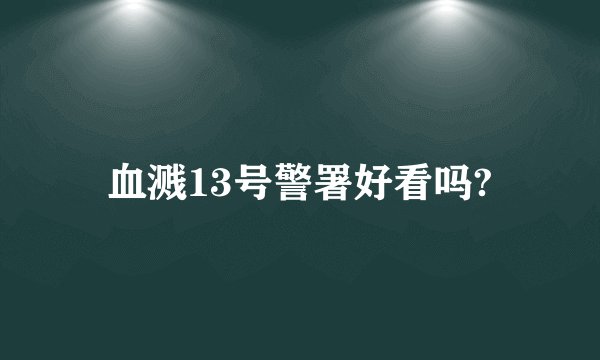 血溅13号警署好看吗?