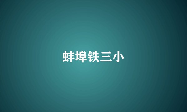 蚌埠铁三小