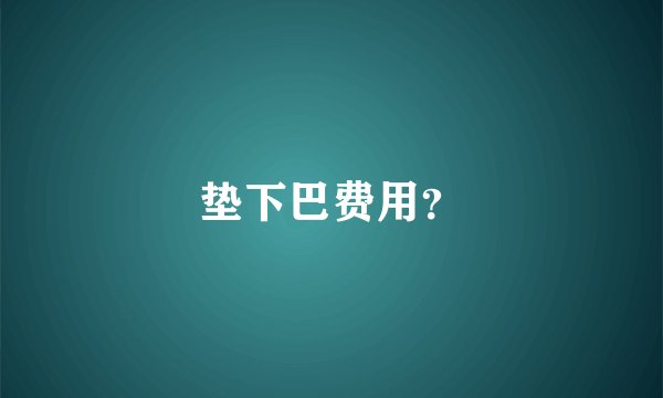 垫下巴费用？