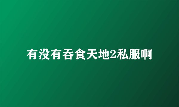 有没有吞食天地2私服啊