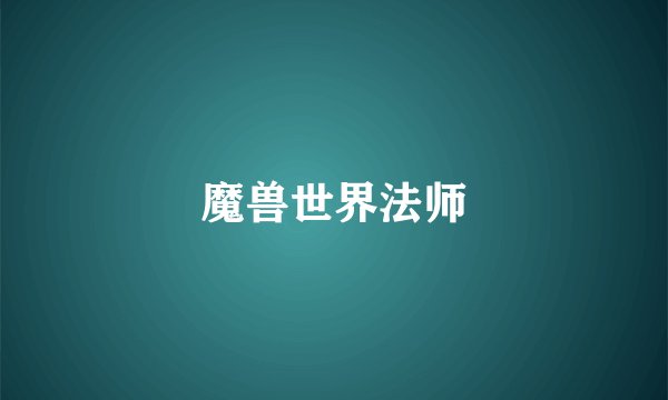 魔兽世界法师