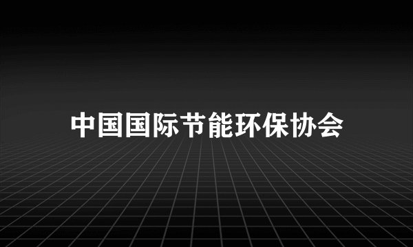 中国国际节能环保协会