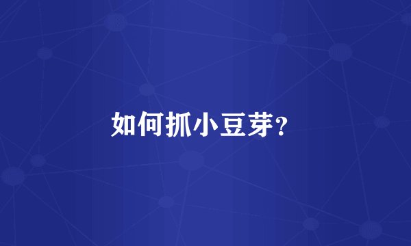 如何抓小豆芽？
