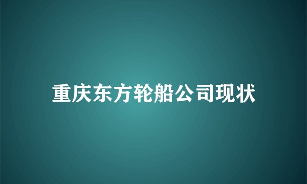 重庆东方轮船公司现状