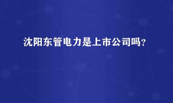 沈阳东管电力是上市公司吗？