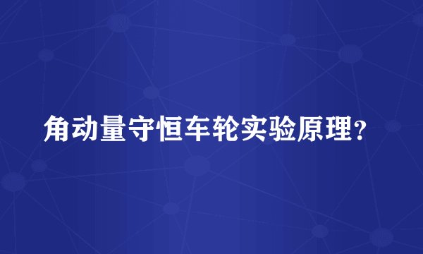 角动量守恒车轮实验原理？