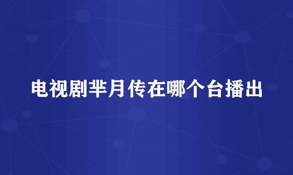电视剧芈月传在哪个台播出