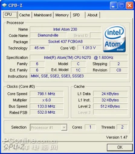 N270与Z530有何区别?Atom处理器型号释疑