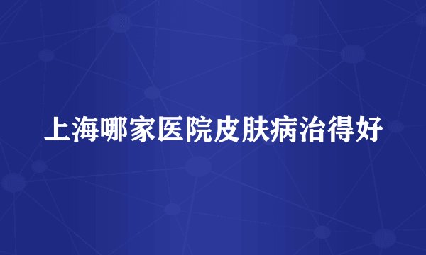 上海哪家医院皮肤病治得好