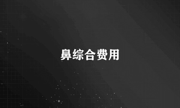 鼻综合费用