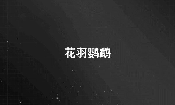 花羽鹦鹉