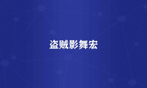 盗贼影舞宏