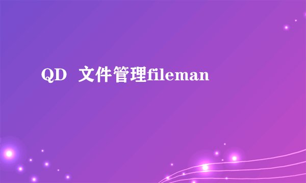 QD  文件管理fileman