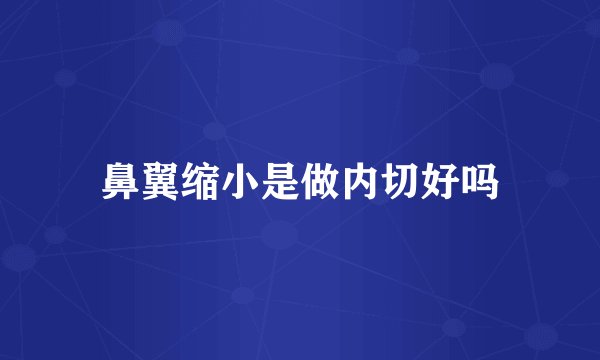 鼻翼缩小是做内切好吗
