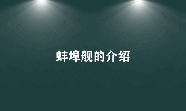 蚌埠舰的介绍