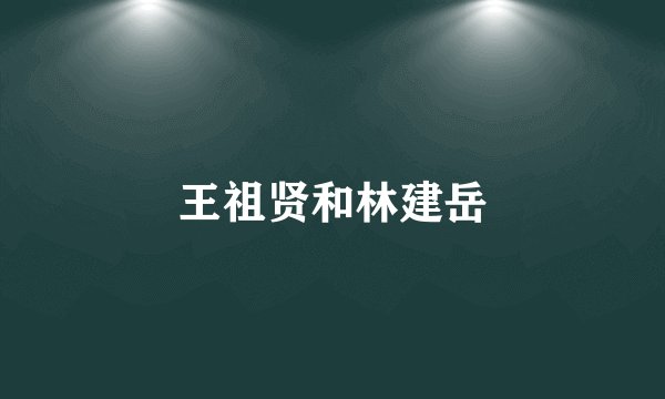王祖贤和林建岳