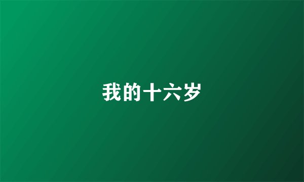 我的十六岁