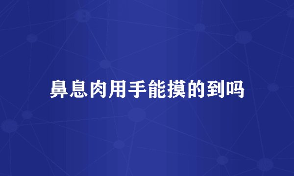 鼻息肉用手能摸的到吗