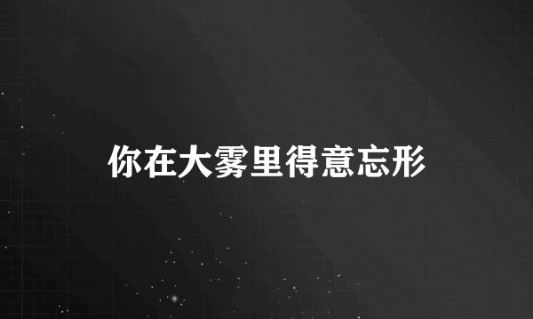 你在大雾里得意忘形