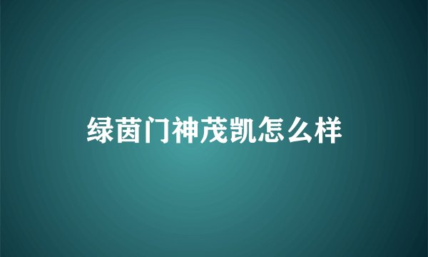 绿茵门神茂凯怎么样