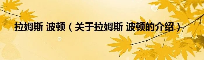 拉姆斯 波顿（关于拉姆斯 波顿的介绍）
