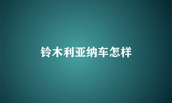 铃木利亚纳车怎样