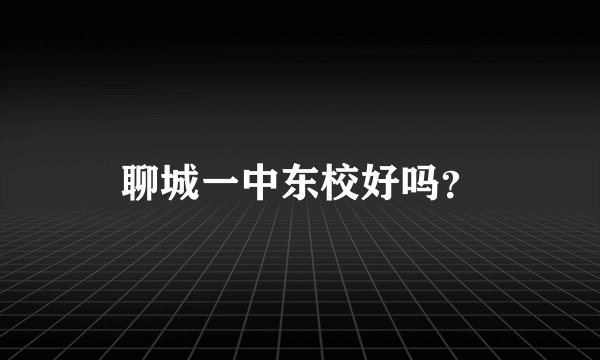 聊城一中东校好吗？