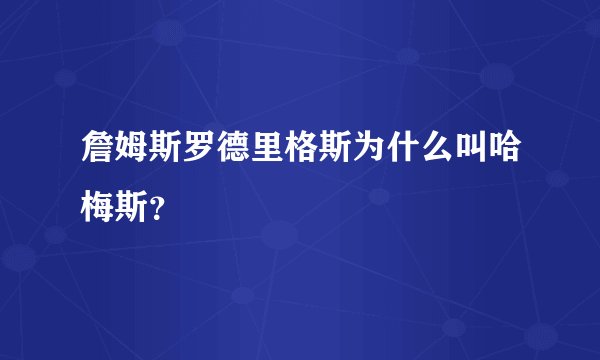 詹姆斯罗德里格斯为什么叫哈梅斯?