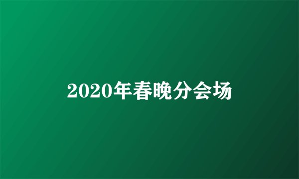 2020年春晚分会场