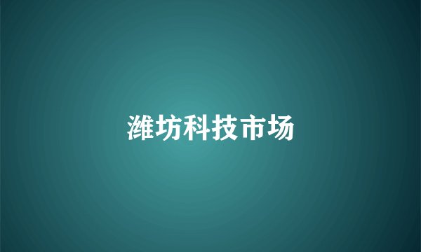 潍坊科技市场
