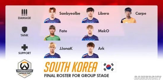 2018《守望先锋》世界杯韩国队阵容公布 5人来自纽约九霄天擘队