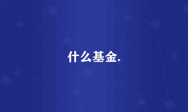 什么基金.