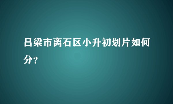 吕梁市离石区小升初划片如何分？