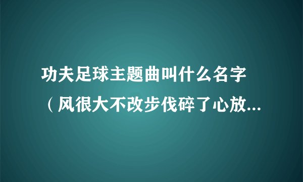 功夫足球主题曲叫什么名字 （风很大不改步伐碎了心放得下……）