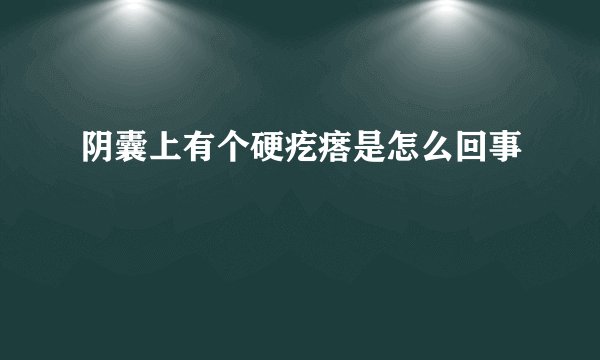 阴囊上有个硬疙瘩是怎么回事