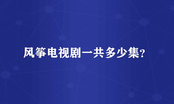 风筝电视剧一共多少集？