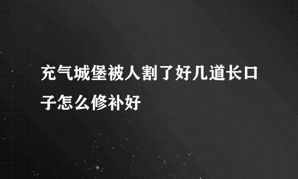 充气城堡被人割了好几道长口子怎么修补好