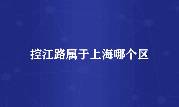 控江路属于上海哪个区