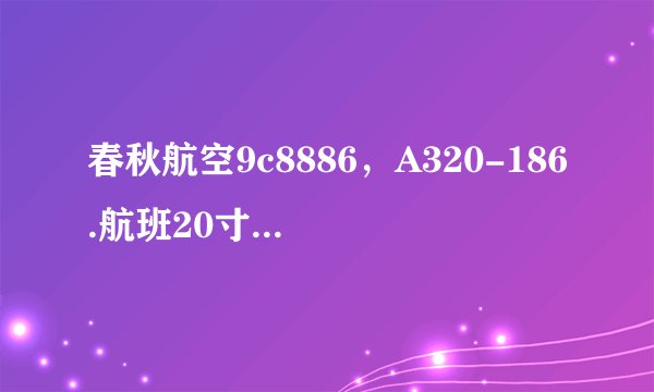 春秋航空9c8886，A320-186.航班20寸拉杆箱可上飞机吗？