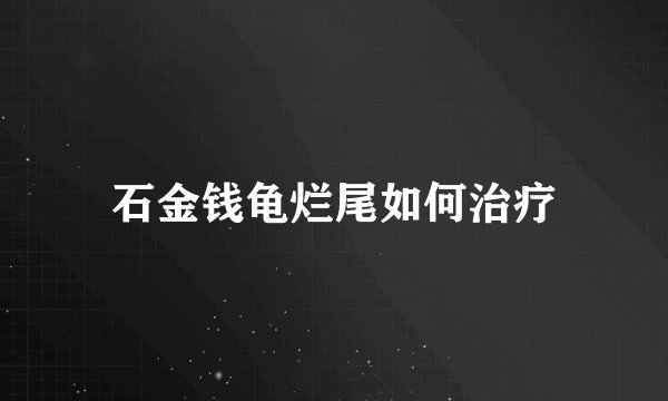 石金钱龟烂尾如何治疗