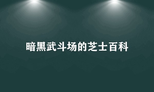 暗黑武斗场的芝士百科