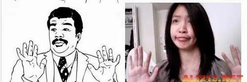 爆强表情帝！国内男女屌丝演绎真人版暴走漫画