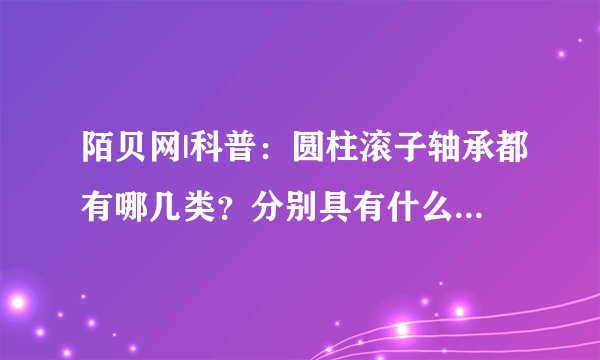 陌贝网|科普：圆柱滚子轴承都有哪几类？分别具有什么特征呢？