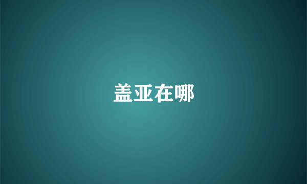 盖亚在哪